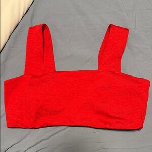 Old Navy Red Square-Neck Bralette with Wide Straps